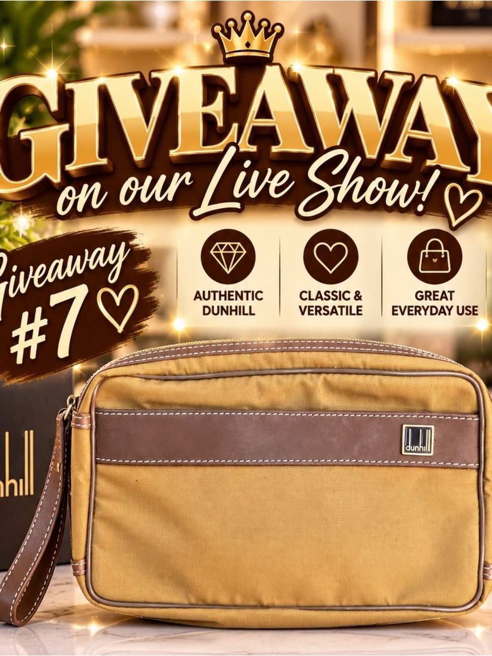 FREE DUNHILL WRISTLET GIVEAWAY FOLLOW @thebagriculture